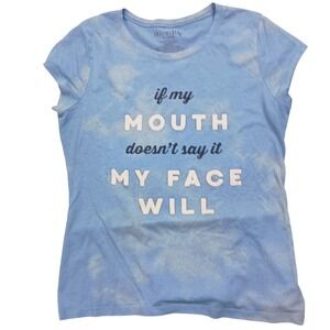 'If‎ my mouth doesn't say it, my face will' junior tee-shirt SKUW598